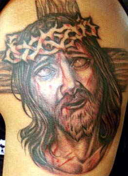 Tattoos - Dark Skin tattoos - jesus